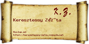 Keresztessy Zéta névjegykártya